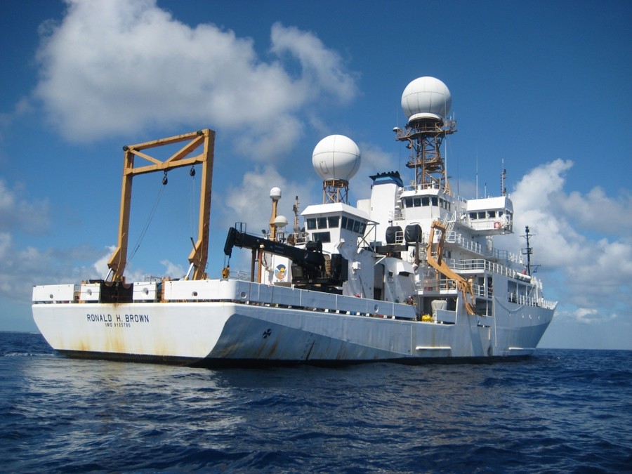 RV Ronald H. Brown research ship viewed from the stern