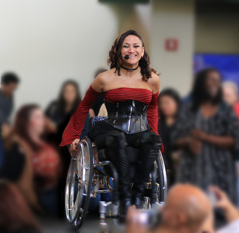 Wheelchair dancer (Auti Angel) on stage