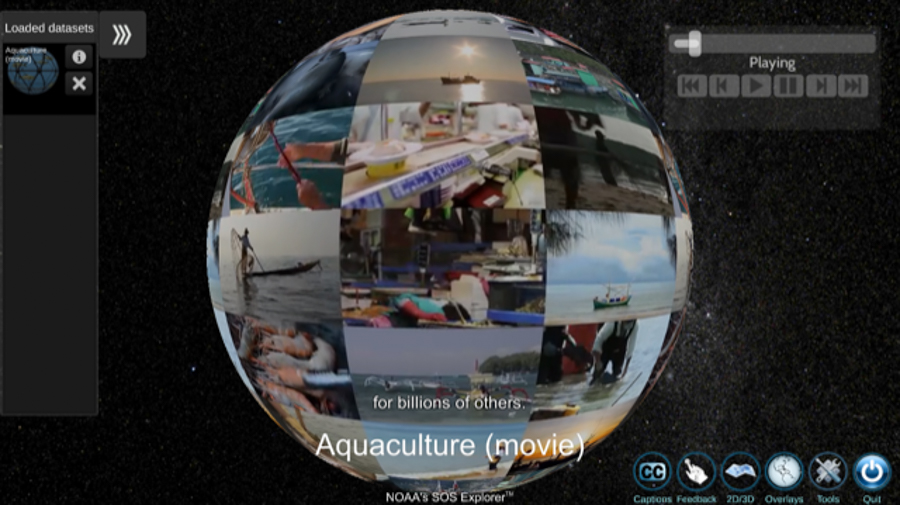 Science on a Sphere Explorer Screen Capture