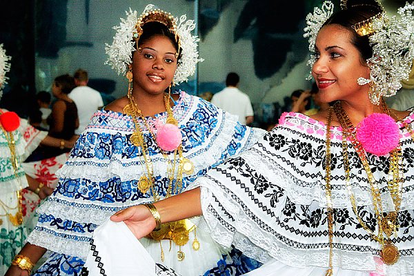 Dancers in traditional dresses