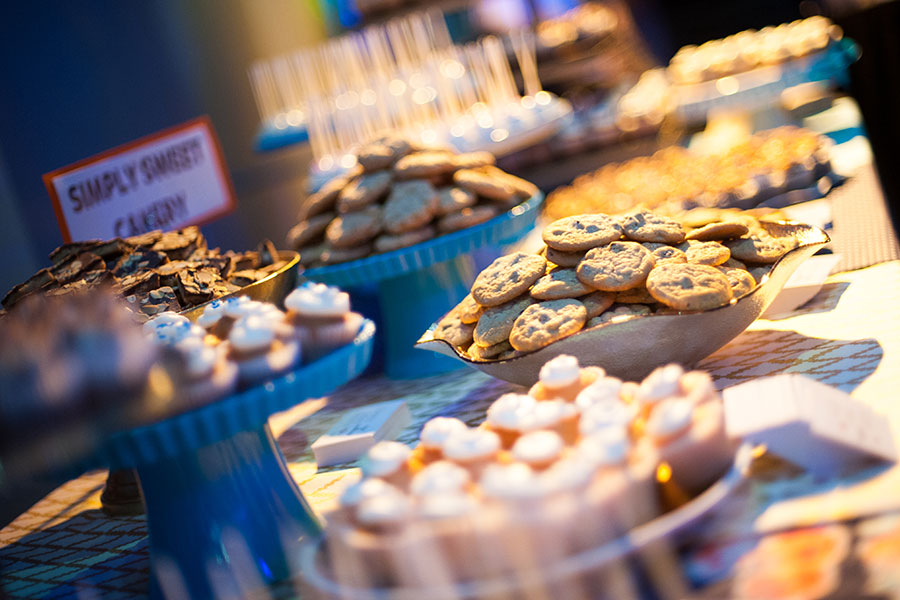 table displaying cookies cupcakes and other desserts