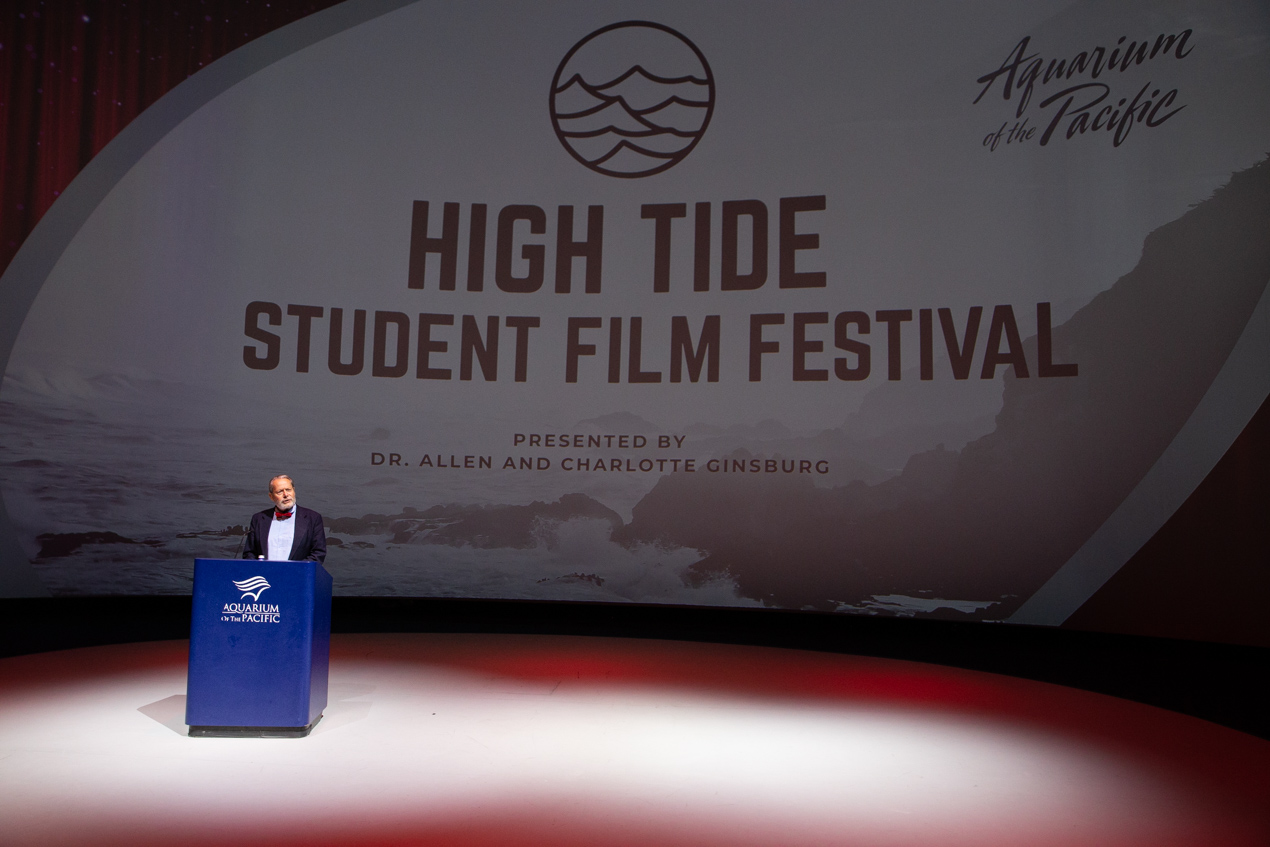 Peter Kareiva at the High Tide Student Film Festival.