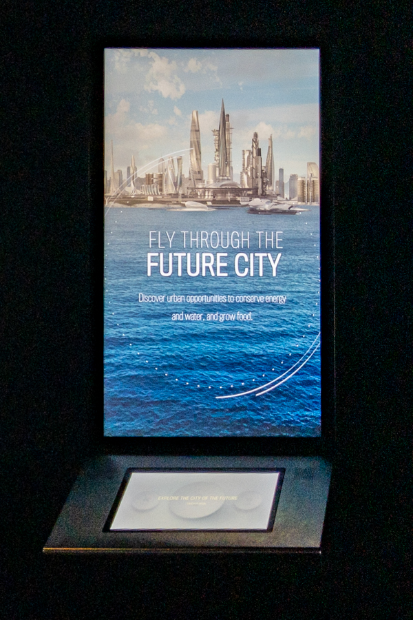 Future City Video screen with controls
