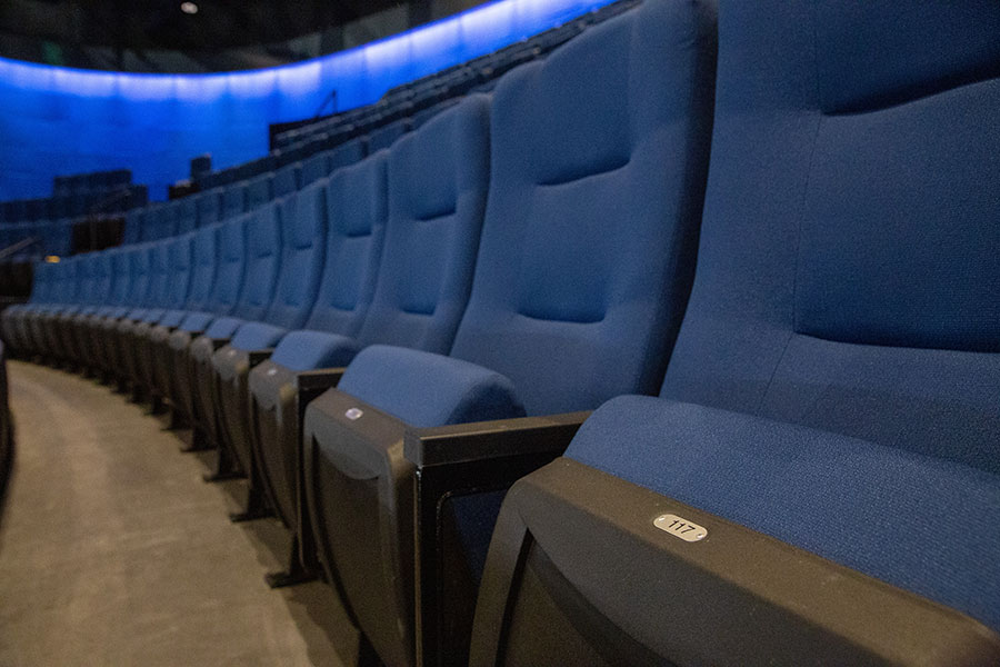 Close-up of Pacific Visions Theater seating