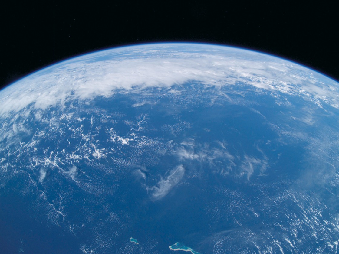 View of Pacific Ocean from Space