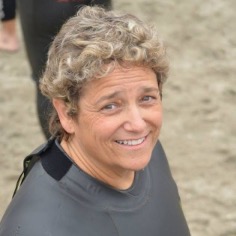 Shelly Moore in a wet suit