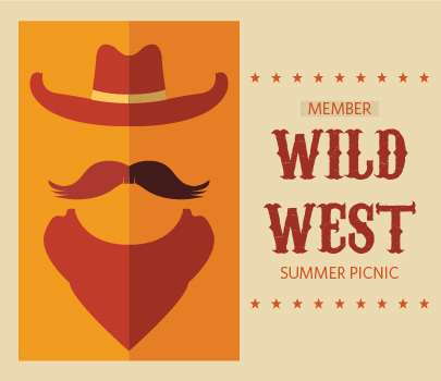 Wild West member picnic invitation