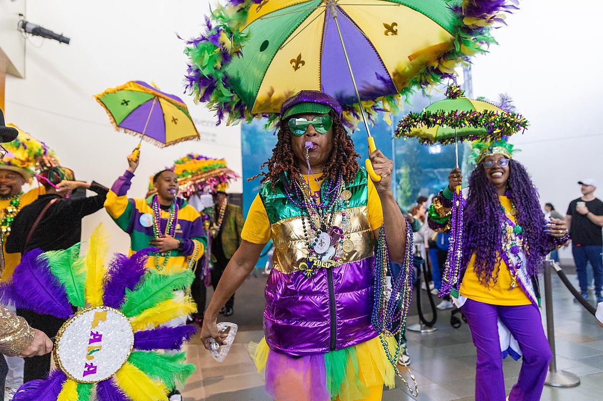 LALA Mardi Gras 2nd Liners during 23rd annual African American Festival at Aquarium of the Pacific