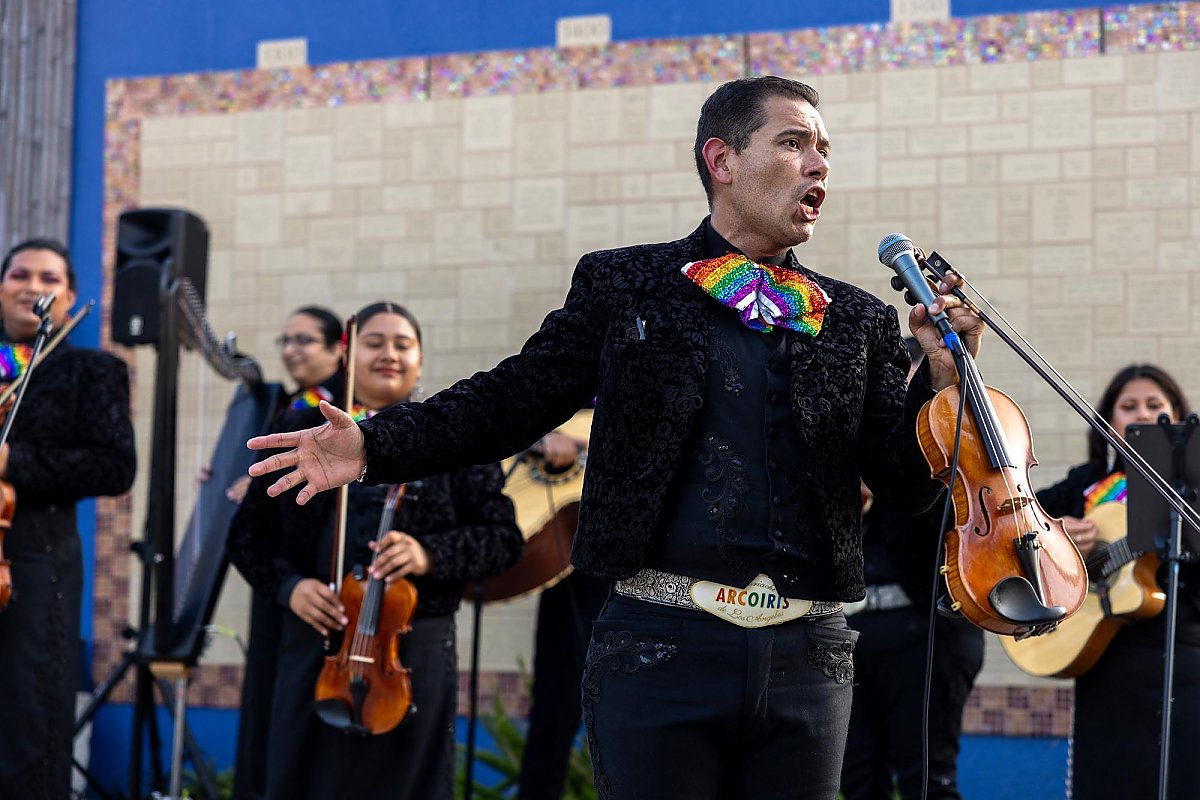 Carlos Samaniego/Mariachi Arcoiris during Pride Night