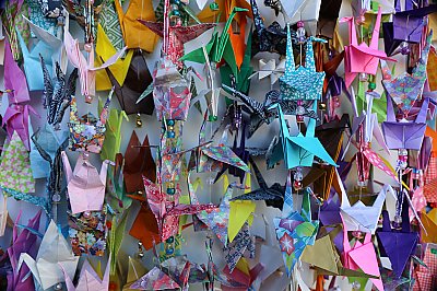 Autumn Festival origami paper cranes