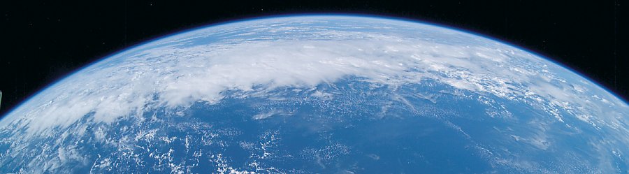 Earth from space showing ocean and clouds