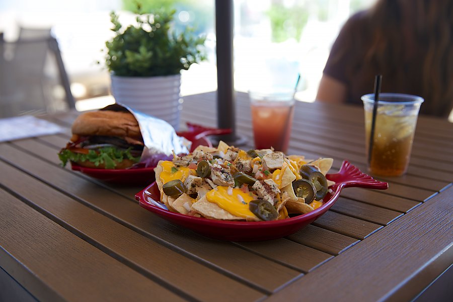Sampling of food available at Summer Happy Hour on the Veranda
