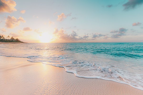 Seashore at sunset