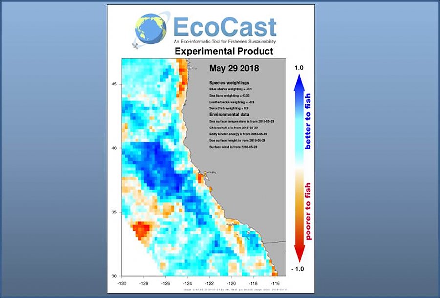 Ecocast map of fishing areas