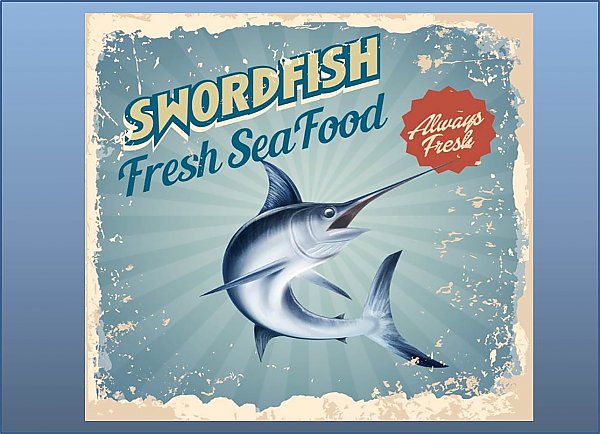 Swordfish seafood poster