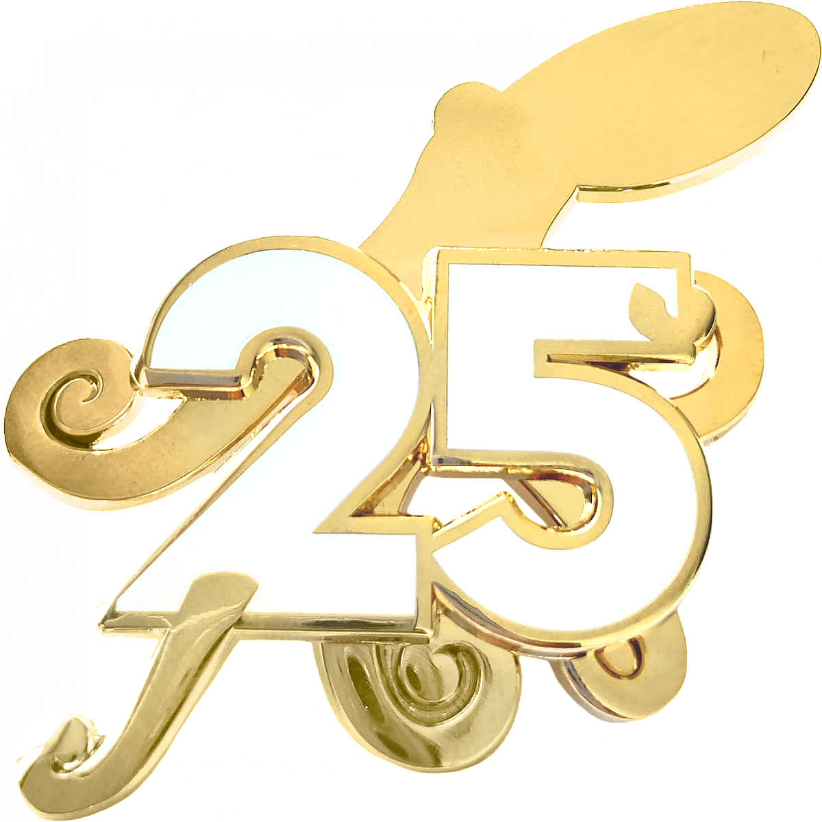25th anniversary gold pin