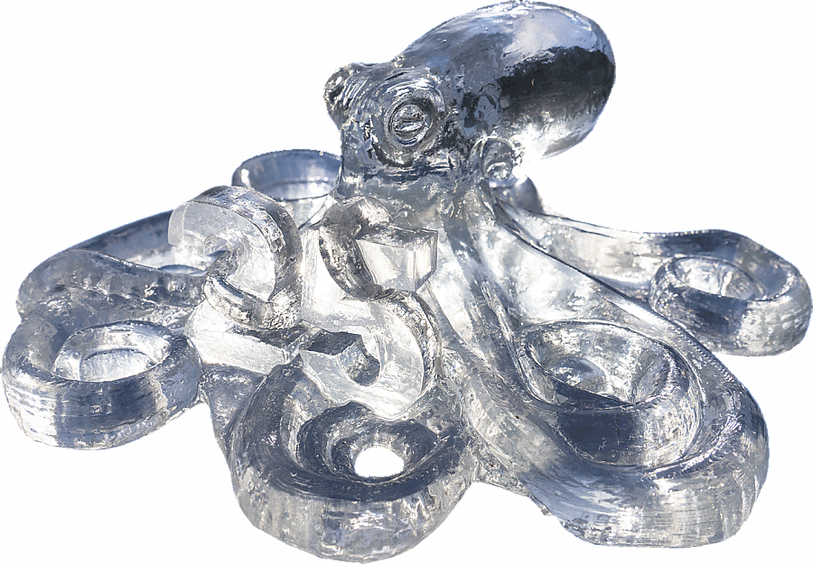 Shiney glass 3d octopus object