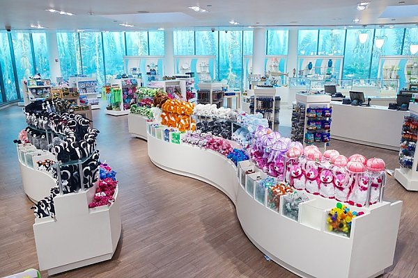 Interior displays of Pacific Collections Gift Shop