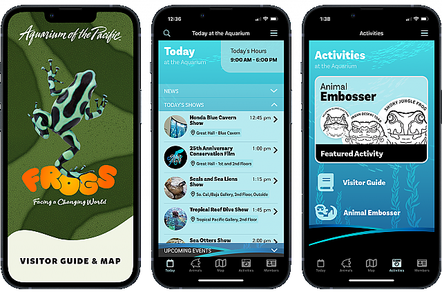 Frogs Aquarium App Screenshots 3-up