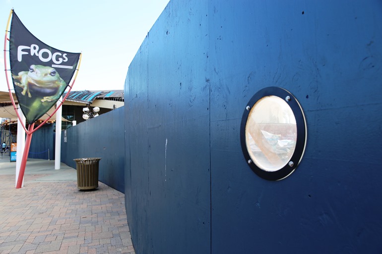 Pacific Visions construction wall
