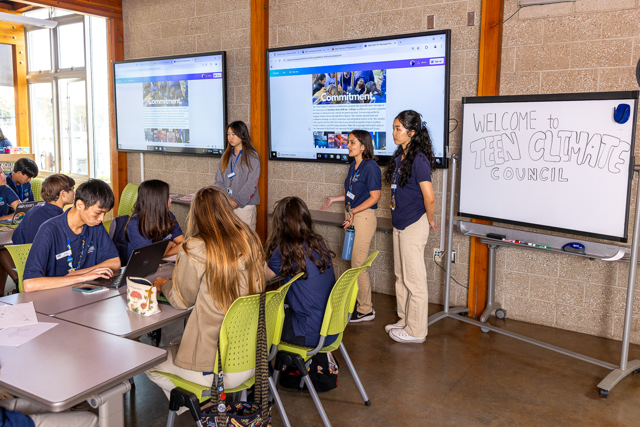 classroom scene with teens at tables