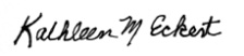 Kathleen Eckert Signature