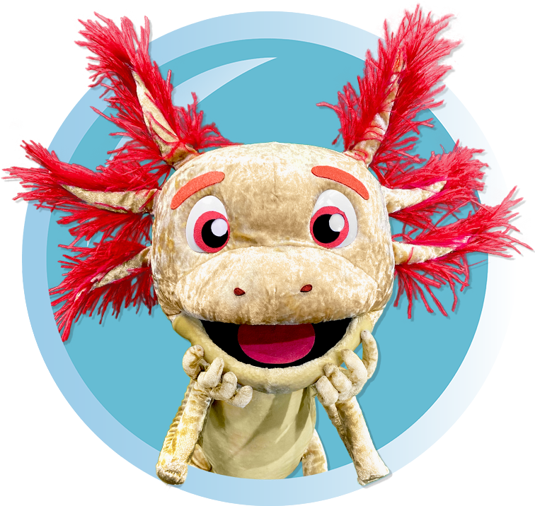 Axl the axolotl puppet