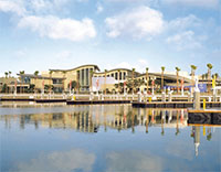 Aquarium exterior view from harbor art